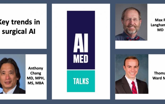 AIMed artificial intelligence AI machine learning ML data algorithms machine surgery medicine healthcare surgical AIMed webinar trends surgeons science technology physician clinician patient innovation research health disparities race pediatrics